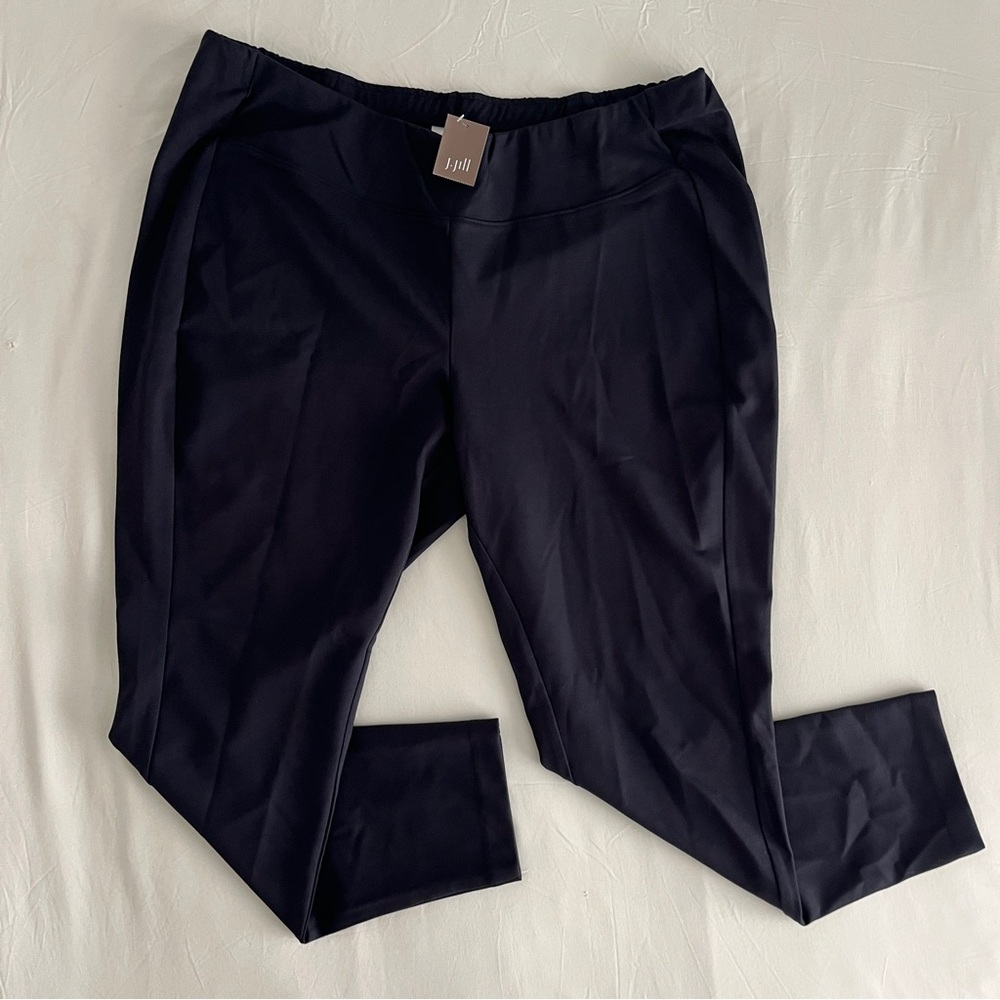 NWT J. Jill Blue Pull On Ponte Leggings Size 3X Stretch Casual Business Wear